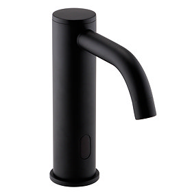 Arezzo Round Matt Black Infrared Sensor Bathroom Mixer Tap Large Image