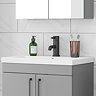 Arezzo Round Matt Black Tap Package (Bath + Basin Tap)  In Bathroom Large Image