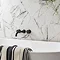 Arezzo Round Matt Black Wall Mounted (3TH) Bath Filler Tap