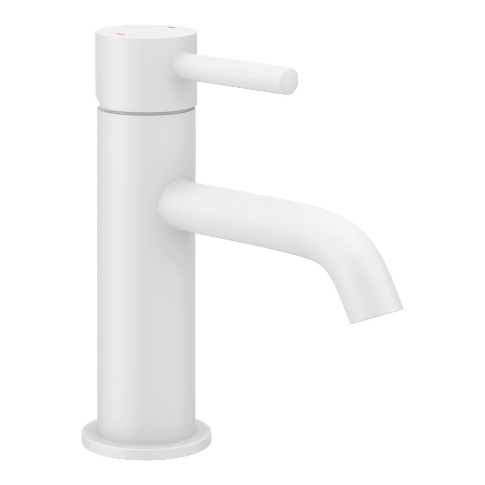 Matt White Kitchen Sink Tap | Foldable 90° Spout, 370° Rotation | Removable Aerator, 1-Hole Mount