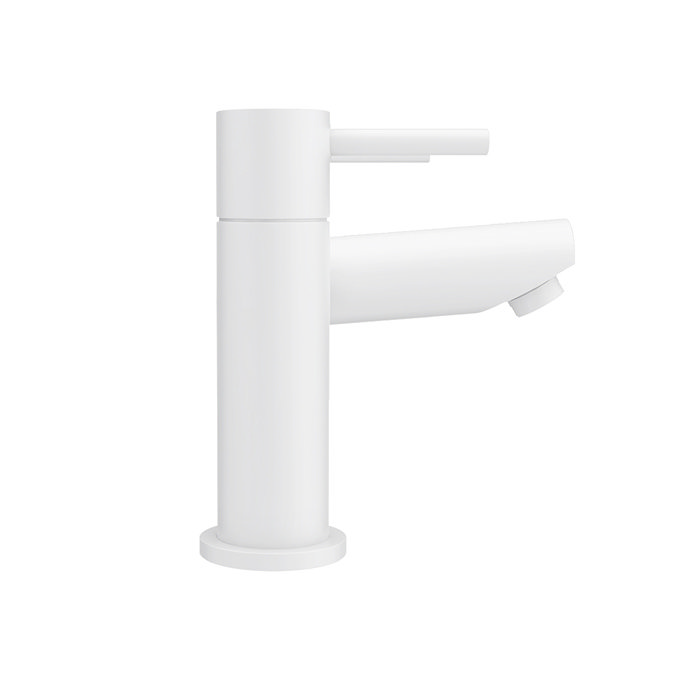 Arezzo Round Matt White Bath Filler Tap  Feature Large Image