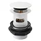 Arezzo Round Matt White Click Clack Basin Waste + Bottle Trap Pack Profile Large Image