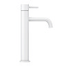 Arezzo Round Matt White High Rise Mono Basin Mixer Tap  Feature Large Image