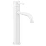 Arezzo Round Matt White High Rise Mono Basin Mixer Tap Large Image