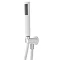 Arezzo Round Matt White Outlet Elbow with Parking Bracket, Flex + Handset  Profile Large Image