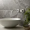 Arezzo Round Matt White Wall Mounted (2TH) Basin Mixer Tap