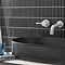 Arezzo Round Matt White Wall Mounted (2TH) Basin Mixer Tap