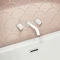 Arezzo Round Matt White Wall Mounted (3TH) Bath Filler Tap  Feature Large Image
