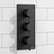 Arezzo Round Modern Triple Concealed Shower Valve - Matt Black