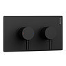 Arezzo Round Modern Twin Concealed Shower Valve - Matt Black