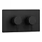 Arezzo Round Modern Twin Concealed Shower Valve - Matt Black  In Bathroom Large Image