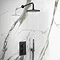 Arezzo Round Modern Twin Concealed Shower Valve with Diverter - Matt Black  Standard Large Image