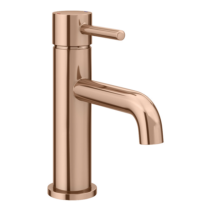 Arezzo Round Polished Rose Gold Basin Mono Mixer Tap