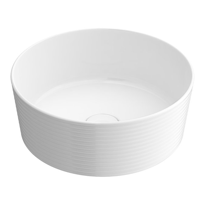 Arezzo Ribbed Round Counter Top Basin - 358mm Diameter  Profile Large Image