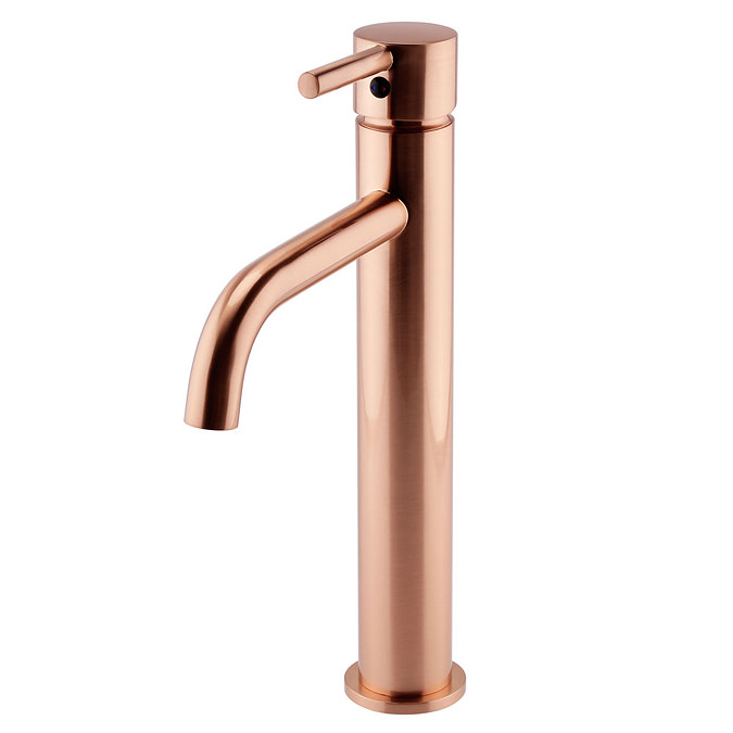 Arezzo Round Rose Gold High Rise Mono Basin Mixer Tap  Feature Large Image