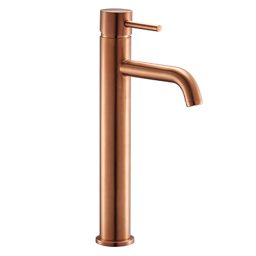 Arezzo Round Copper High Rise Mono Basin Mixer Tap