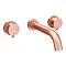 Arezzo Round Rose Gold Wall Mounted (3TH) Bath Filler Tap  Profile Large Image
