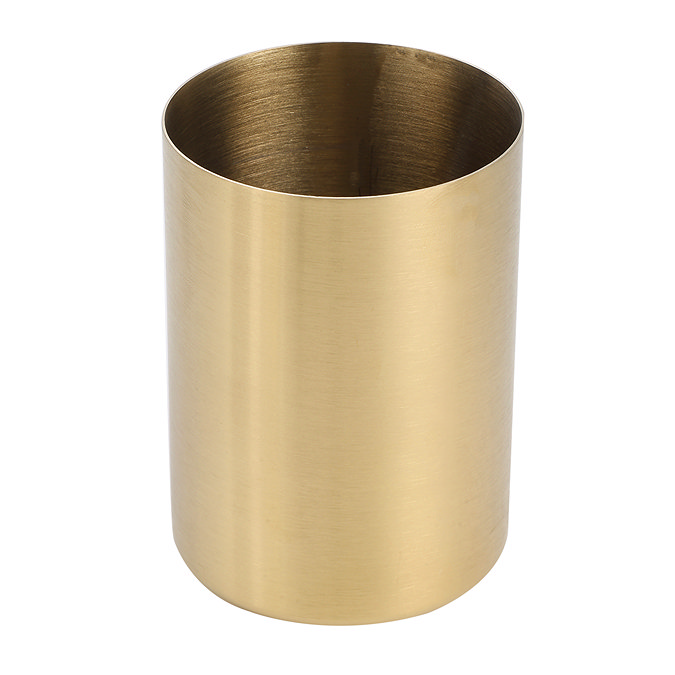 Arezzo Round Stainless Steel Tumbler - Brushed Brass