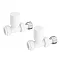 Arezzo Round Straight Radiator Valves incl. Curved Angled Pipes - White  Standard Large Image