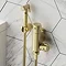 Arezzo Round Thermostatic Douche Bar Valve Brushed Brass