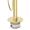Arezzo Round Thermostatic Floor Mounted Freestanding Bath Shower Mixer Brushed Brass