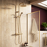 Arezzo Round Thermostatic Shower - Brushed Brass