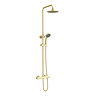 Arezzo Round Thermostatic Shower - Brushed Brass