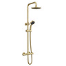 Arezzo Round Thermostatic Shower - Brushed Brass
