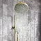 Arezzo Round Thermostatic Shower - Brushed Brass  Feature Large Image