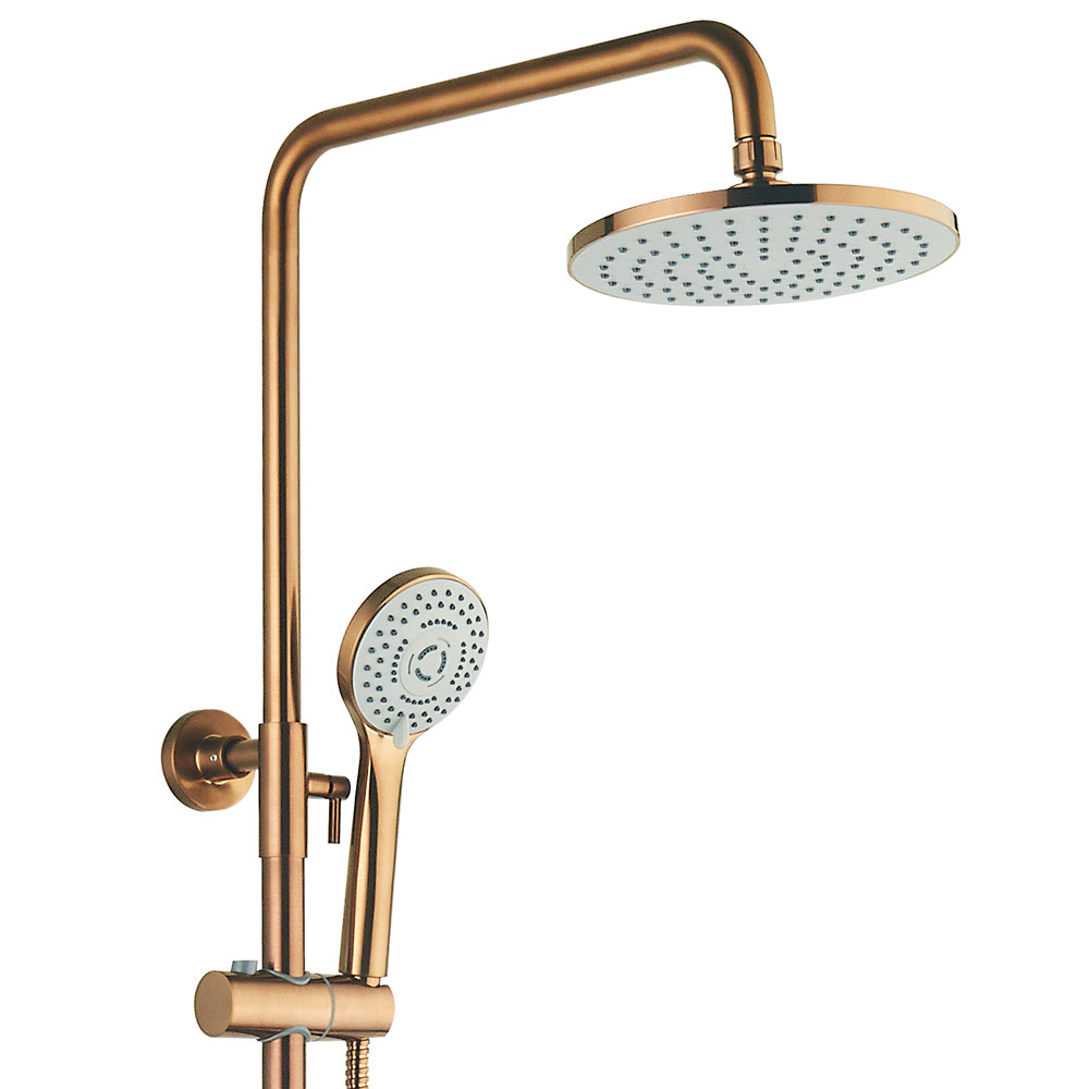 Arezzo Round Thermostatic Shower Brushed Bronze Victorian