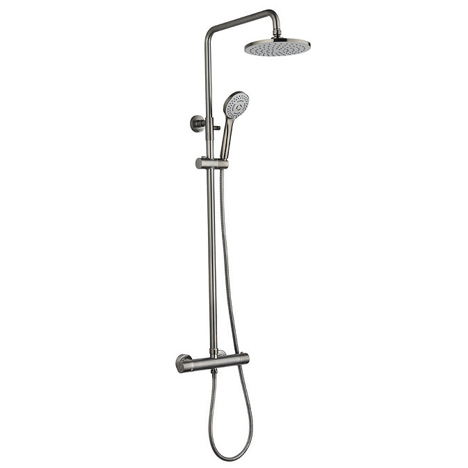 Arezzo Round Thermostatic Shower - Gunmetal Grey
