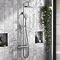 Arezzo Round Thermostatic Shower - Gunmetal Grey