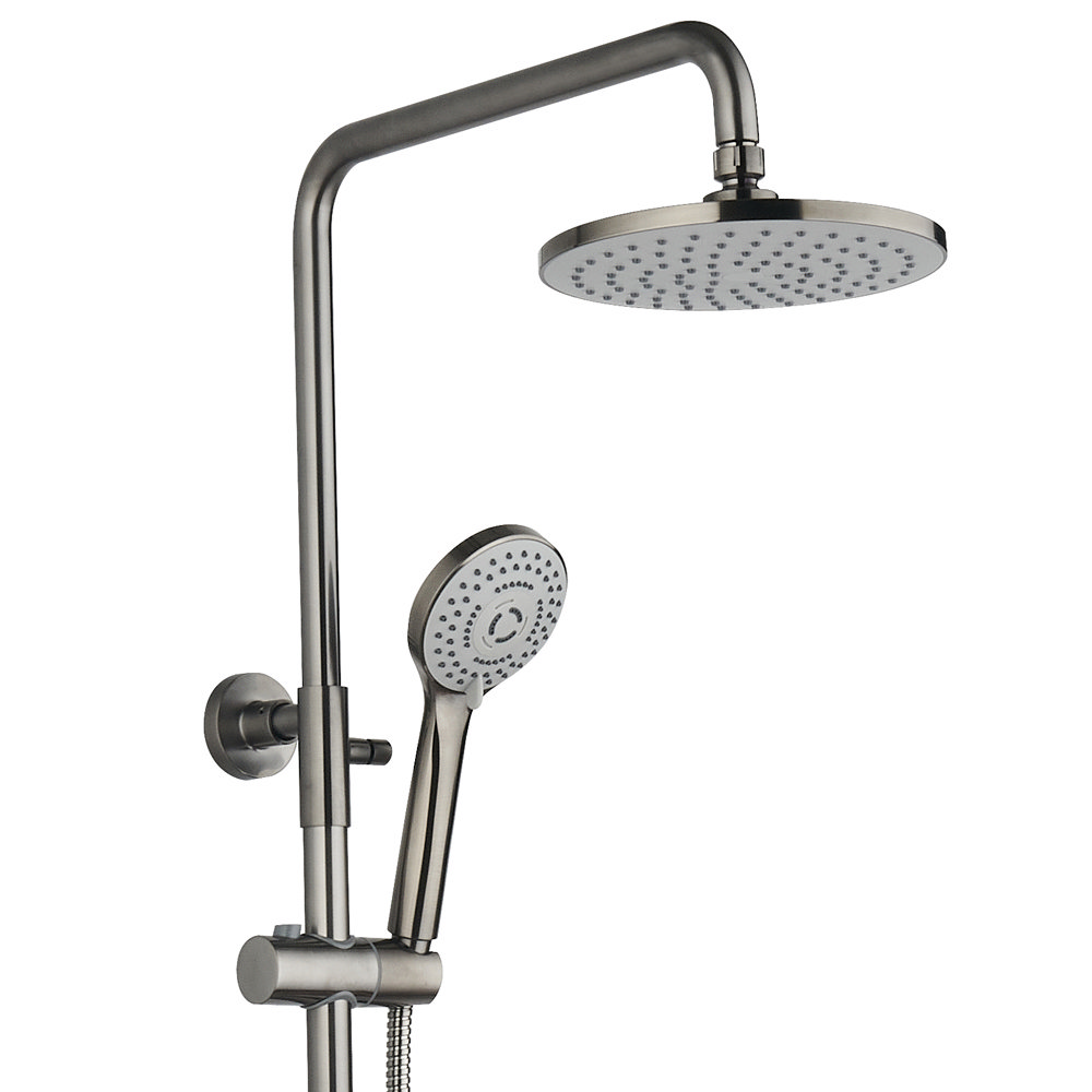 Arezzo Round Thermostatic Shower Gunmetal Grey Victorian