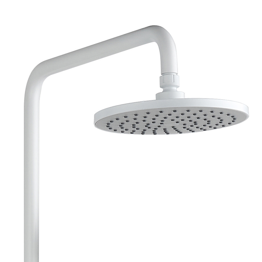 Arezzo Modern Round Complete Thermostatic Shower Set Matt White