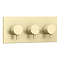 Arezzo Round Triple Concealed Thermostatic Shower Valve with Diverter - Brushed Brass