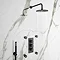 Arezzo Round Triple Concealed Thermostatic Shower Valve with Diverter - Matt Black  Standard Large Image