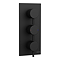 Arezzo Round Triple Concealed Thermostatic Shower Valve with Diverter - Matt Black