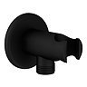 Arezzo Round Wall Elbow & Shower Handset Holder - Matt Black