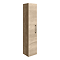 Arezzo Rustic Oak 600mm Floor Standing Vanity Unit, Tall Cabinet + Toilet Pack with Matt Black Handles