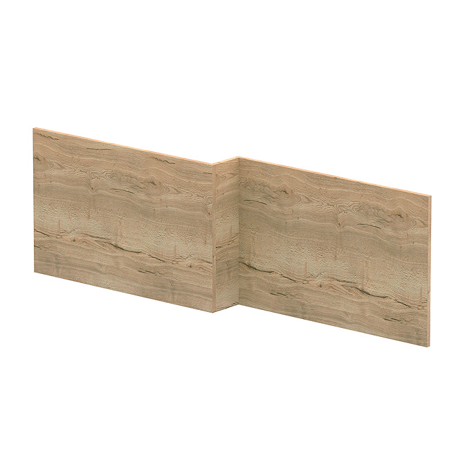 Arezzo Rustic Oak L-Shaped Front Bath Panel - 1700mm