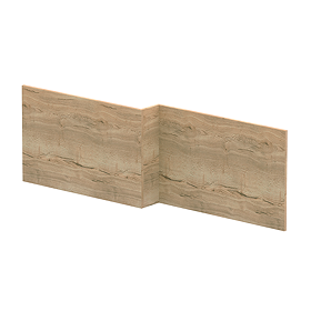 Arezzo Rustic Oak L-Shaped Front Bath Panel - 1700mm