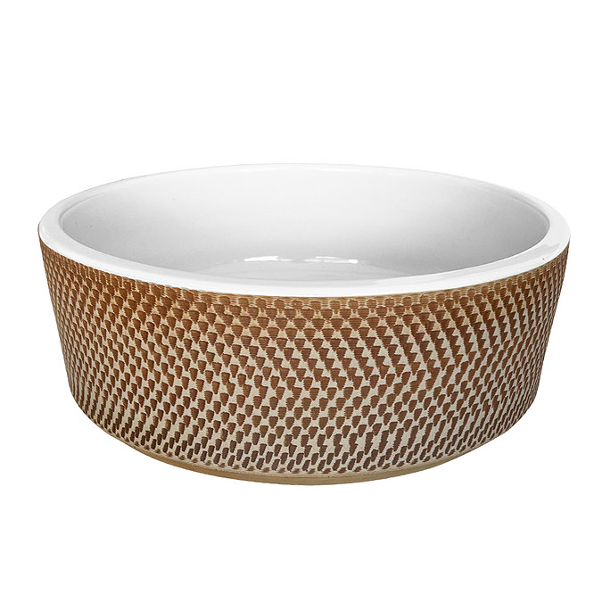 Arezzo Rustic Patterned Round Counter Top Basin - 410mm Diameter