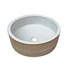 Arezzo Rustic Patterned Round Counter Top Basin - 410mm Diameter