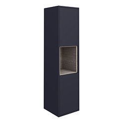 Arezzo Senza 1400mm Matt Blue / Vicenza Oak Wall Hung Tall Unit