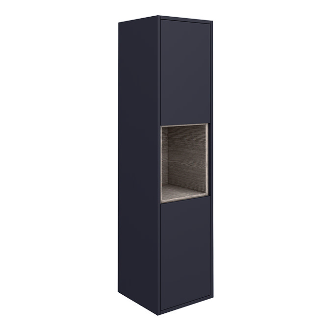 Arezzo Senza 1400mm Matt Blue / Vicenza Oak Wall Hung Tall Unit