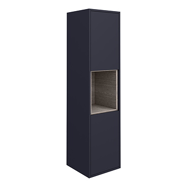 Arezzo Senza 1400mm Matt Blue / Vicenza Oak Wall Hung Tall Unit  Profile Large Image