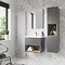 Arezzo Senza 1400mm Matt Grey / Vicenza Oak Wall Hung Tall Unit  Profile Large Image