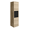 Arezzo Senza 1400mm Rustic Oak / Matt Black Wall Hung Tall Unit