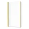Arezzo Shower Bath - 1700mm L Shaped with Brushed Brass Screen + Matt Grey Panel Feature Large Imag