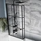 Arezzo Shower Bath - 1700mm L Shaped with Matt Black Grid Screen + Panel
